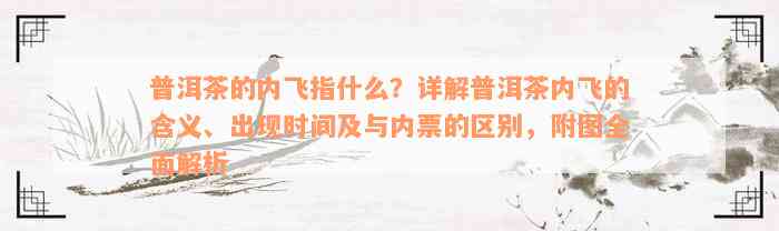 普洱茶的内飞指什么？详解普洱茶内飞的含义、出现时间及与内票的区别，附图全面解析