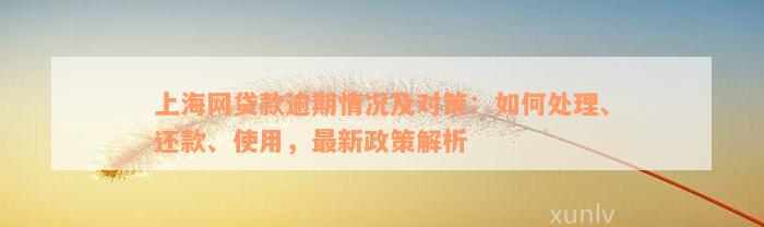 上海网贷款逾期情况及对策：如何处理、还款、使用，最新政策解析