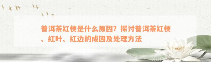 普洱茶红梗是什么原因？探讨普洱茶红梗、红叶、红边的成因及处理方法