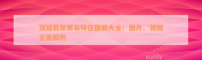 顶级翡翠原石特征图解大全：图片、视频全面解析