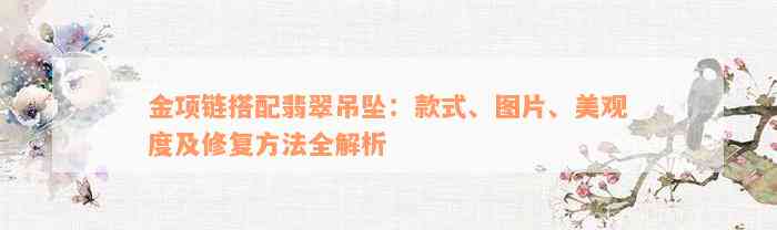 金项链搭配翡翠吊坠：款式、图片、美观度及修复方法全解析