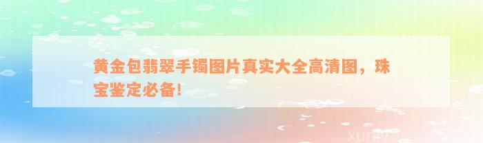 黄金包翡翠手镯图片真实大全高清图，珠宝鉴定必备！