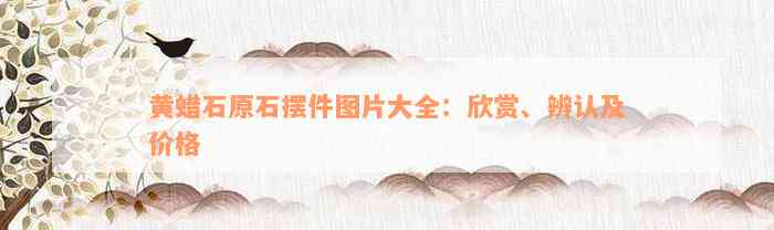 黄蜡石原石摆件图片大全：欣赏、辨认及价格