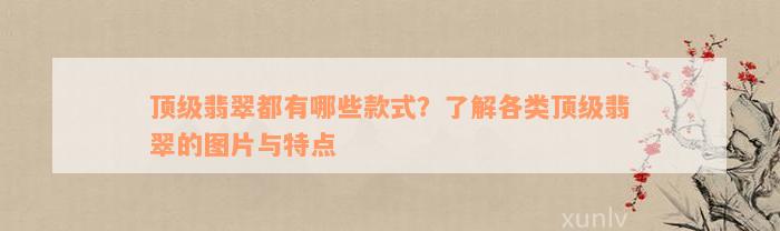 顶级翡翠都有哪些款式？了解各类顶级翡翠的图片与特点