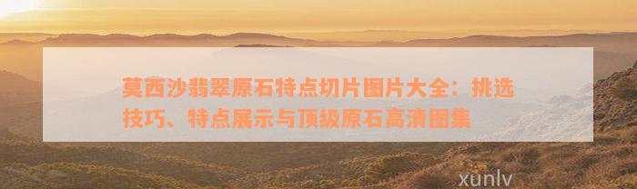 莫西沙翡翠原石特点切片图片大全：挑选技巧、特点展示与顶级原石高清图集