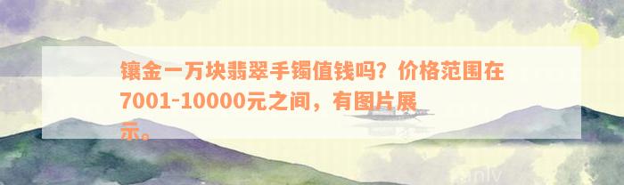 镶金一万块翡翠手镯值钱吗？价格范围在7001-10000元之间，有图片展示。