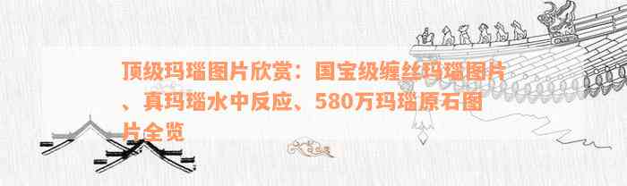 顶级玛瑙图片欣赏：国宝级缠丝玛瑙图片、真玛瑙水中反应、580万玛瑙原石图片全览