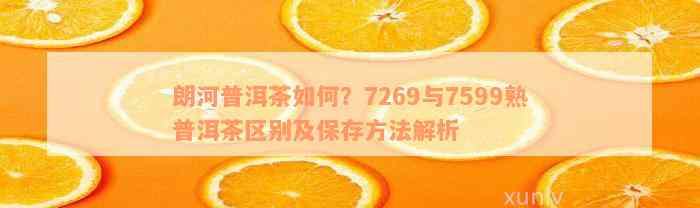 朗河普洱茶如何？7269与7599熟普洱茶区别及保存方法解析