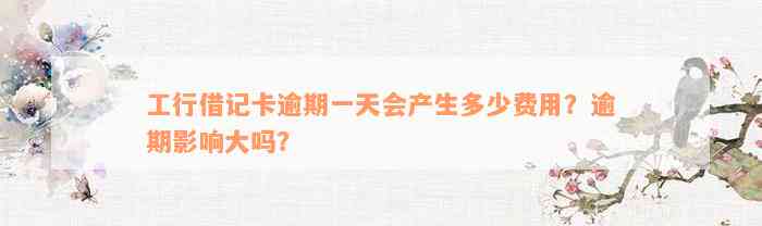 工行借记卡逾期一天会产生多少费用？逾期影响大吗？