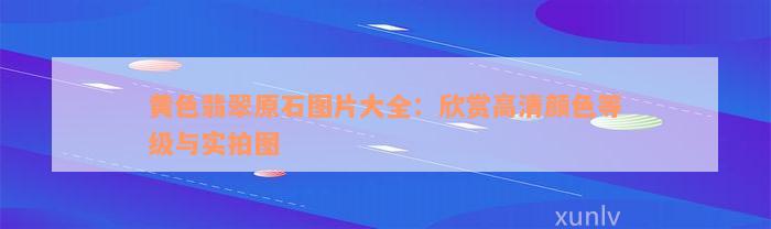 黄色翡翠原石图片大全：欣赏高清颜色等级与实拍图