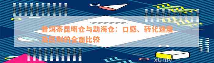 普洱茶昆明仓与勐海仓：口感、转化速度及区别的全面比较