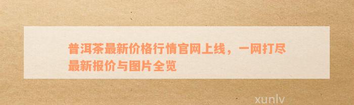 普洱茶最新价格行情官网上线，一网打尽最新报价与图片全览