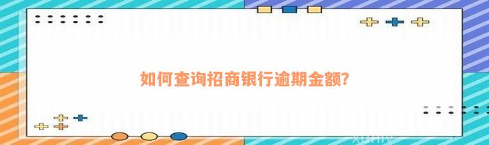 如何查询招商银行逾期金额？