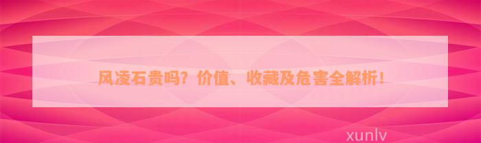 风凌石贵吗？价值、收藏及危害全解析！