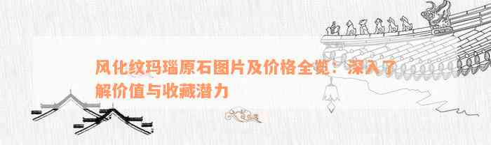 风化纹玛瑙原石图片及价格全览：深入了解价值与收藏潜力