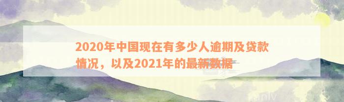 2020年中国现在有多少人逾期及贷款情况，以及2021年的最新数据