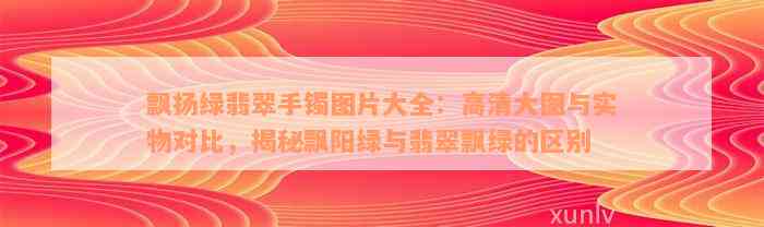 飘扬绿翡翠手镯图片大全：高清大图与实物对比，揭秘飘阳绿与翡翠飘绿的区别