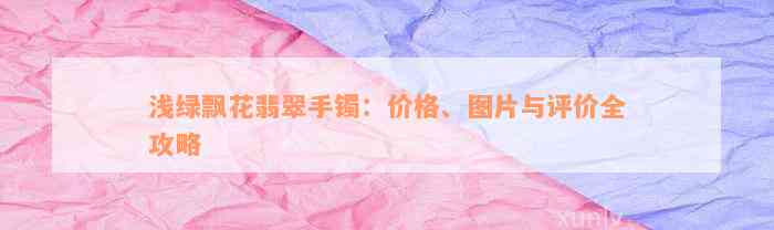 浅绿飘花翡翠手镯：价格、图片与评价全攻略