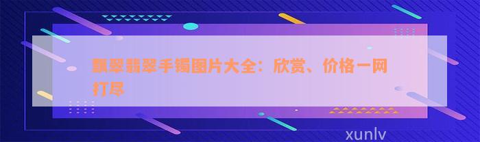 飘翠翡翠手镯图片大全：欣赏、价格一网打尽