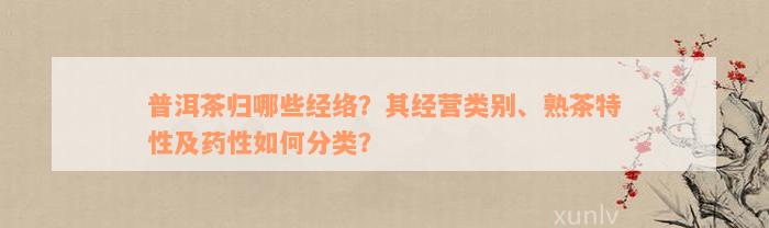 普洱茶归哪些经络？其经营类别、熟茶特性及药性如何分类？