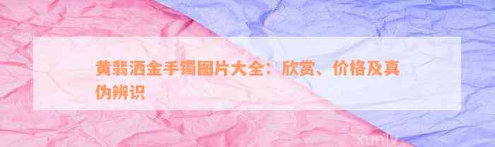 黄翡洒金手镯图片大全：欣赏、价格及真伪辨识