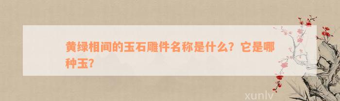 黄绿相间的玉石雕件名称是什么？它是哪种玉？