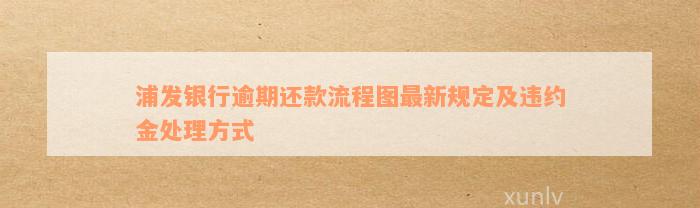 浦发银行逾期还款流程图最新规定及违约金处理方式