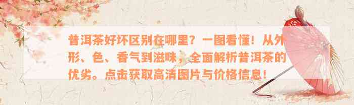 普洱茶好坏区别在哪里？一图看懂！从外形、色、香气到滋味，全面解析普洱茶的优劣。点击获取高清图片与价格信息！