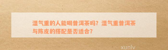 湿气重的人能喝普洱茶吗？湿气重普洱茶与陈皮的搭配是否适合？