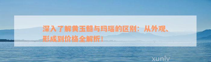 深入了解黄玉髓与玛瑙的区别：从外观、形成到价格全解析！