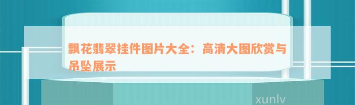 飘花翡翠挂件图片大全：高清大图欣赏与吊坠展示