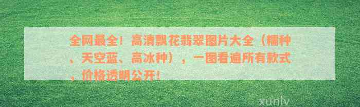 全网最全！高清飘花翡翠图片大全（糯种、天空蓝、高冰种），一图看遍所有款式，价格透明公开！