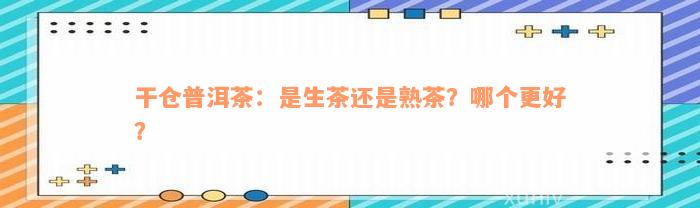 干仓普洱茶：是生茶还是熟茶？哪个更好？