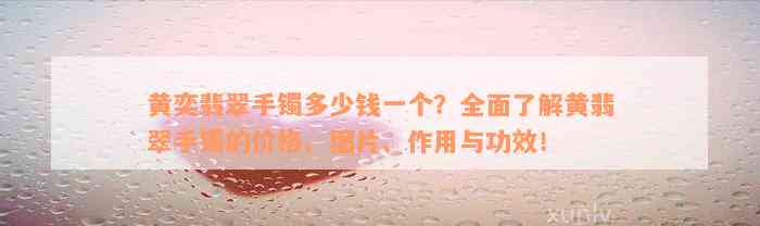 黄奕翡翠手镯多少钱一个？全面了解黄翡翠手镯的价格、图片、作用与功效！