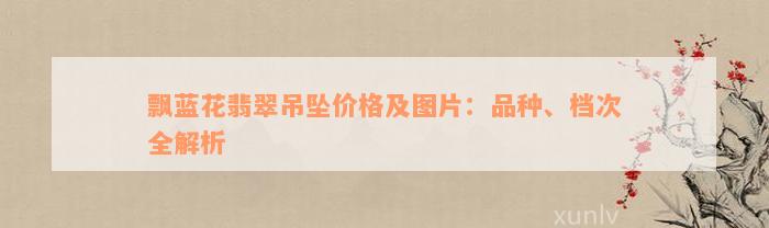 飘蓝花翡翠吊坠价格及图片：品种、档次全解析