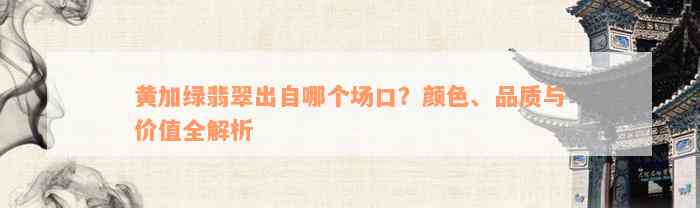 黄加绿翡翠出自哪个场口？颜色、品质与价值全解析