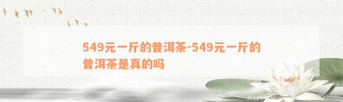 549元一斤的普洱茶-549元一斤的普洱茶是真的吗