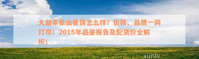 大益茶象山普饼怎么样？价格、品质一网打尽！2015年品鉴报告及配货价全解析！