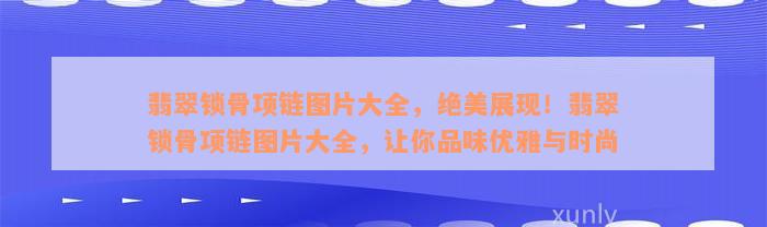 翡翠锁骨项链图片大全，绝美展现！翡翠锁骨项链图片大全，让你品味优雅与时尚