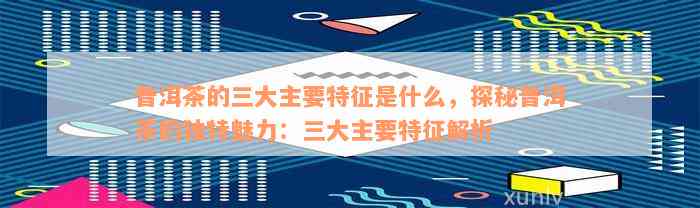 普洱茶的三大主要特征是什么，探秘普洱茶的独特魅力：三大主要特征解析