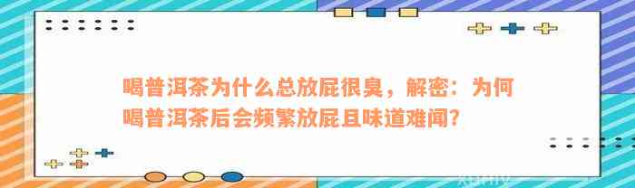 喝普洱茶为什么总放屁很臭，解密：为何喝普洱茶后会频繁放屁且味道难闻？