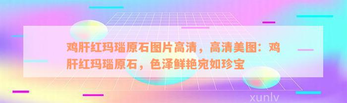 鸡肝红玛瑙原石图片高清，高清美图：鸡肝红玛瑙原石，色泽鲜艳宛如珍宝