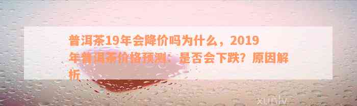 普洱茶19年会降价吗为什么，2019年普洱茶价格预测：是否会下跌？原因解析