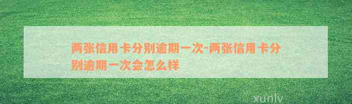 两张信用卡分别逾期一次-两张信用卡分别逾期一次会怎么样