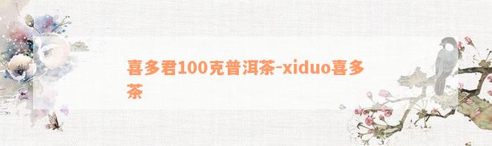 喜多君100克普洱茶-xiduo喜多茶