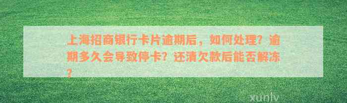 上海招商银行卡片逾期后，如何处理？逾期多久会导致停卡？还清欠款后能否解冻？