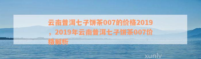 云南普洱七子饼茶007的价格2019，2019年云南普洱七子饼茶007价格解析