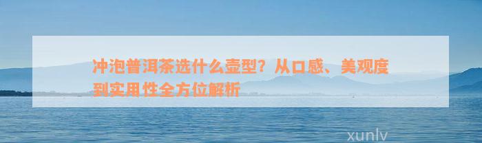 冲泡普洱茶选什么壶型？从口感、美观度到实用性全方位解析