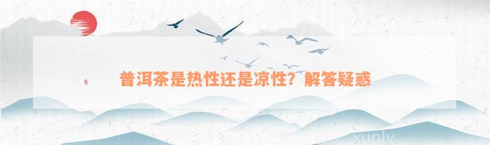 普洱茶是热性还是凉性？解答疑惑