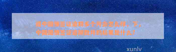 疫中国情签证逾期多个月会怎么样，下，中国国情签证逾期数月的后果是什么？